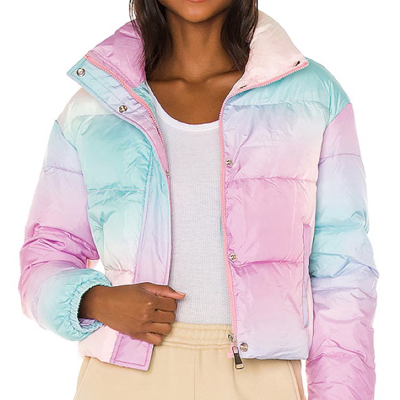 Nubyen X Revolve Cropped Puffer Jacket Pastel Ombr